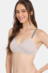 Rosaline Padded Non Wired Medium Coverage T-Shirt Bra - Wind Chime — thumbnail 3